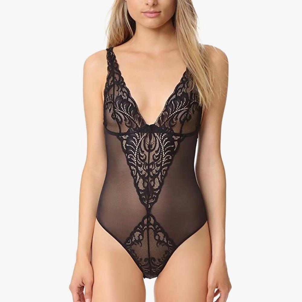 Natori Lace Feathers Bodysuit
